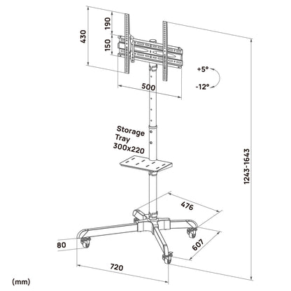 ChowLIFT 1｜Compact Mobile TV Stand