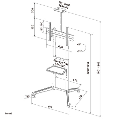 ChowLIFT 2｜Compact Mobile TV Stand