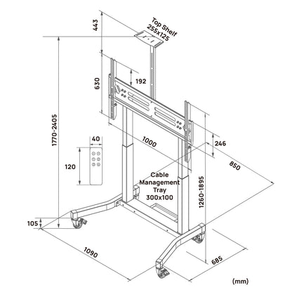 ChowLIFT 7｜Motorized Mobile TV Stand